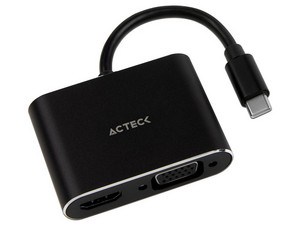 Adaptador Acteck Usb-c Hdmi+vga Shift Plus Av420 M-h/h Ac-934657, Acteck