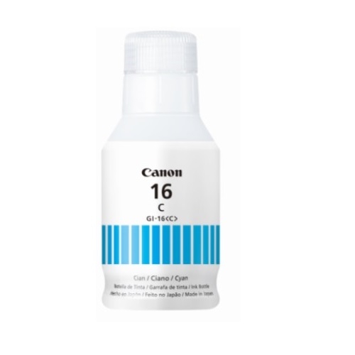 Botella De Tinta Canon Gi-16 C Cyan Para Gx7010/gx6010 (4418c001aa), Canon, Impresion, Consumibles, Tinta [Imagen 1]