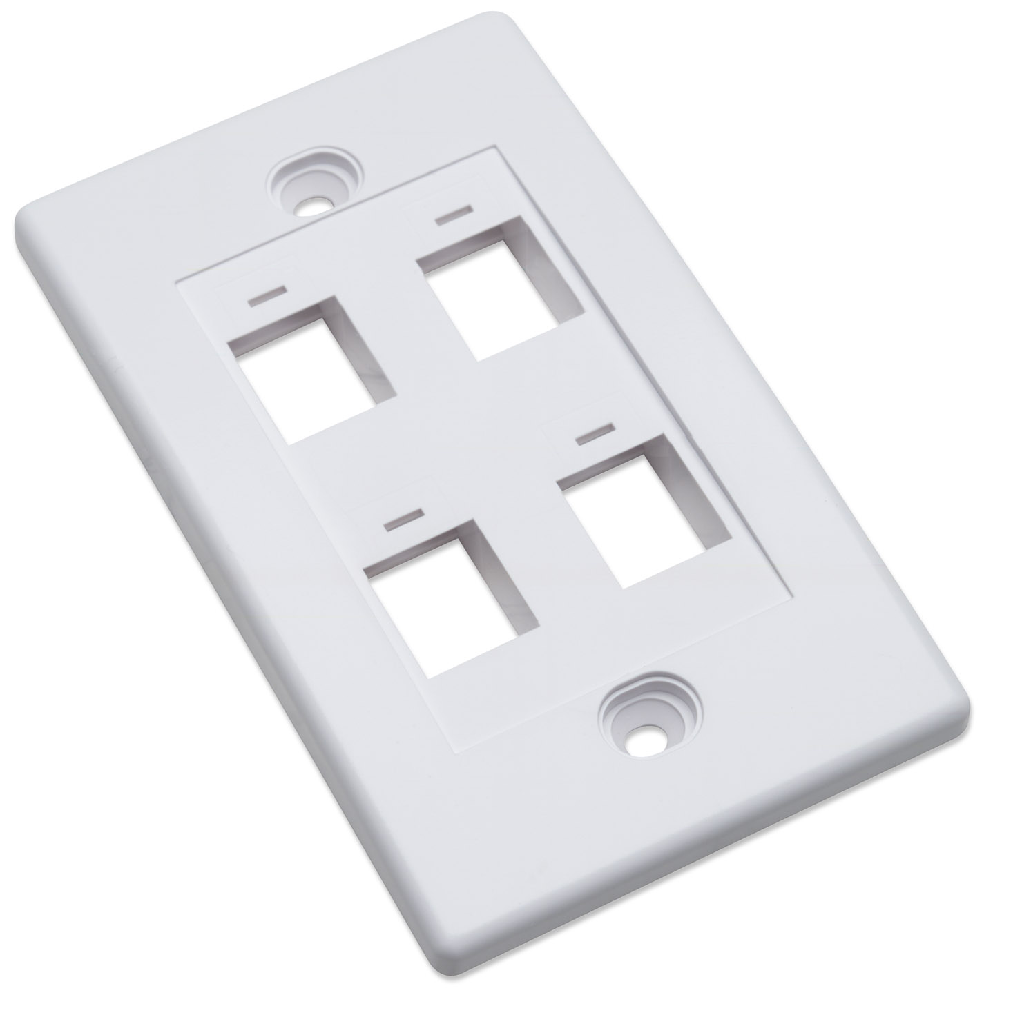 Tapa Para Caja 4 Perforaciones Montaje Al Ras Intellinet Bco 163316, Intellinet