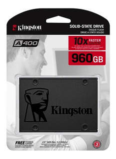 Unidad Ssd Kingston 960gb Sata 3 2.5 550/350 Mb/s R/w(sa400s37/960g), Kingston, Componentes, Unidades Ssd, 960gb [Imagen 1]