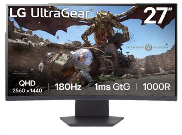 Monitor Lg Ultragear 27  Qhd 2560x1440 Va Curvo 180hz Amd Freesync (27gs60qc), Lg, Monitores, 27, Qhd [Imagen 1]