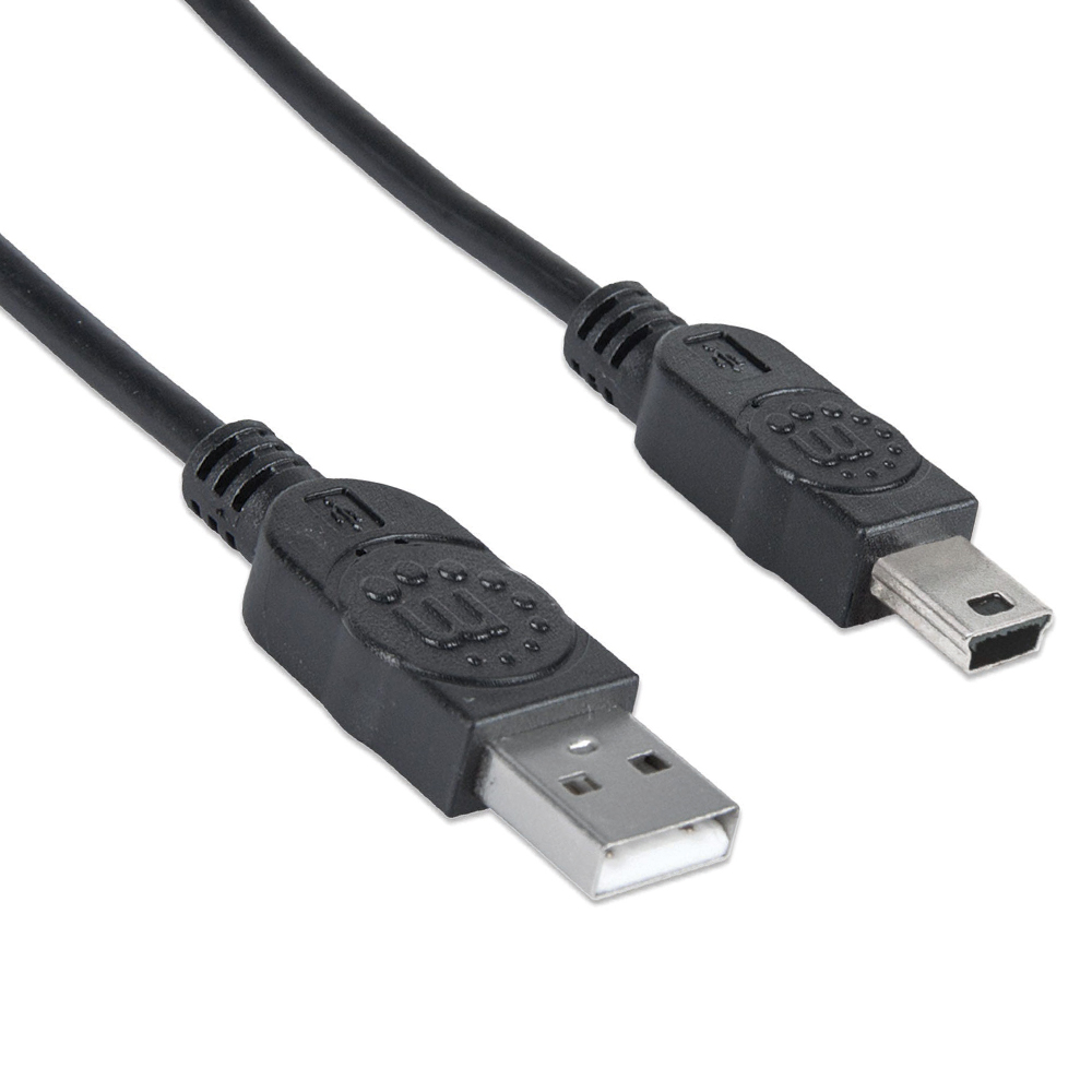 Cable Manhattan Usb A Macho - Mini B Macho 1.8m Negro 333375, Manhattan, Cables, Usb, 1.8m [Imagen 2]