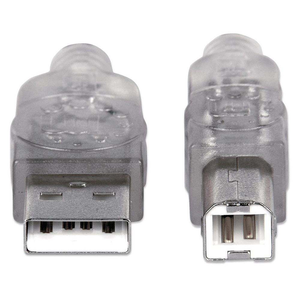Cable Usb V2.0 Manhattan A-b  1.8m Plata 333405, Manhattan, Cables, Usb, 1.8m [Imagen 2]