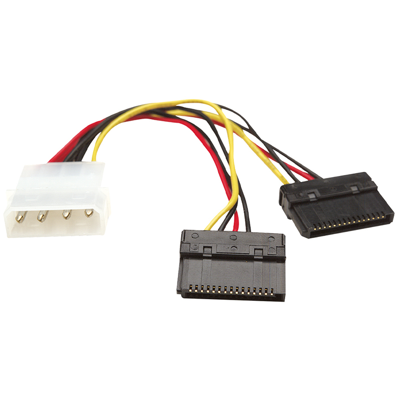 Cable De Corriente Sata En Y /4 A 2x15 Pines Manhattan 15cm 349369, Manhattan